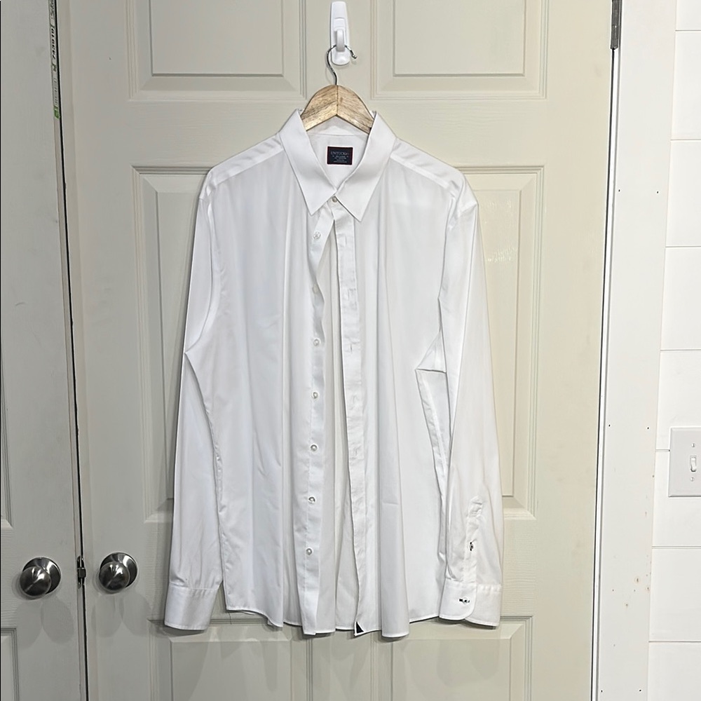 UNTUCKit White Dress Shirt Crisp Formal Style